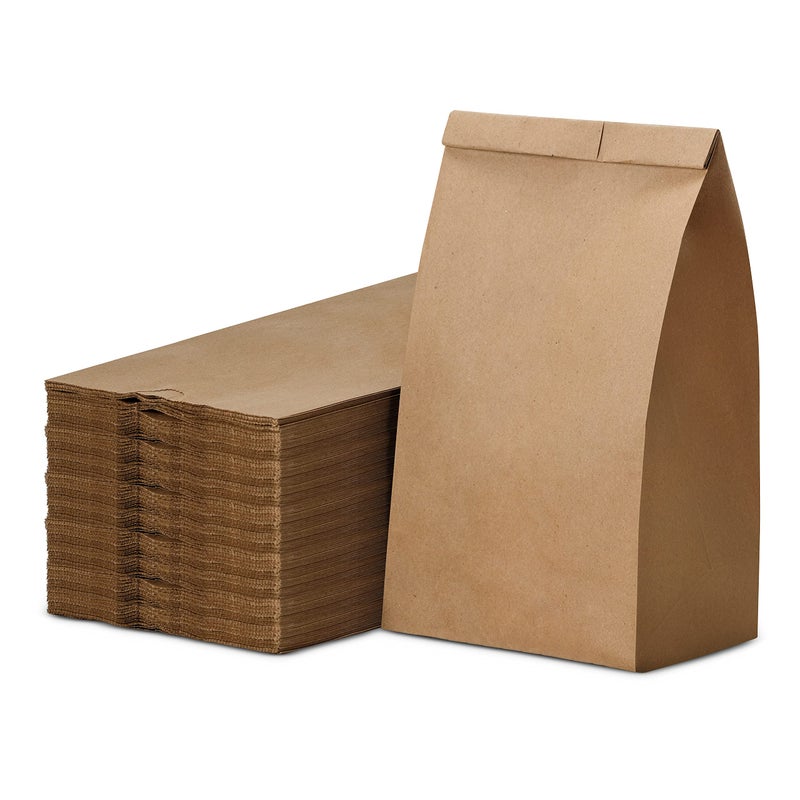 CulinWare Paper Lunch Bags, Paper Grocery Bags, Durable Kraft Paper Bags, 4 Lb Capacity, Brown Pack of 500 Bags - Image 1